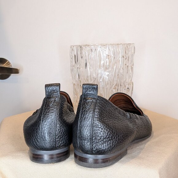 Vionic Elora Black Loafer Driving Leather Moccasin Pebble Grain - Women's sz 7 - Picture 7 of 8